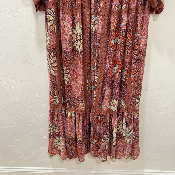 Free People Intimately FP Grasslands Kimono Robe Duster Sheer Rose Women's XS/S - Picture 8 of 15